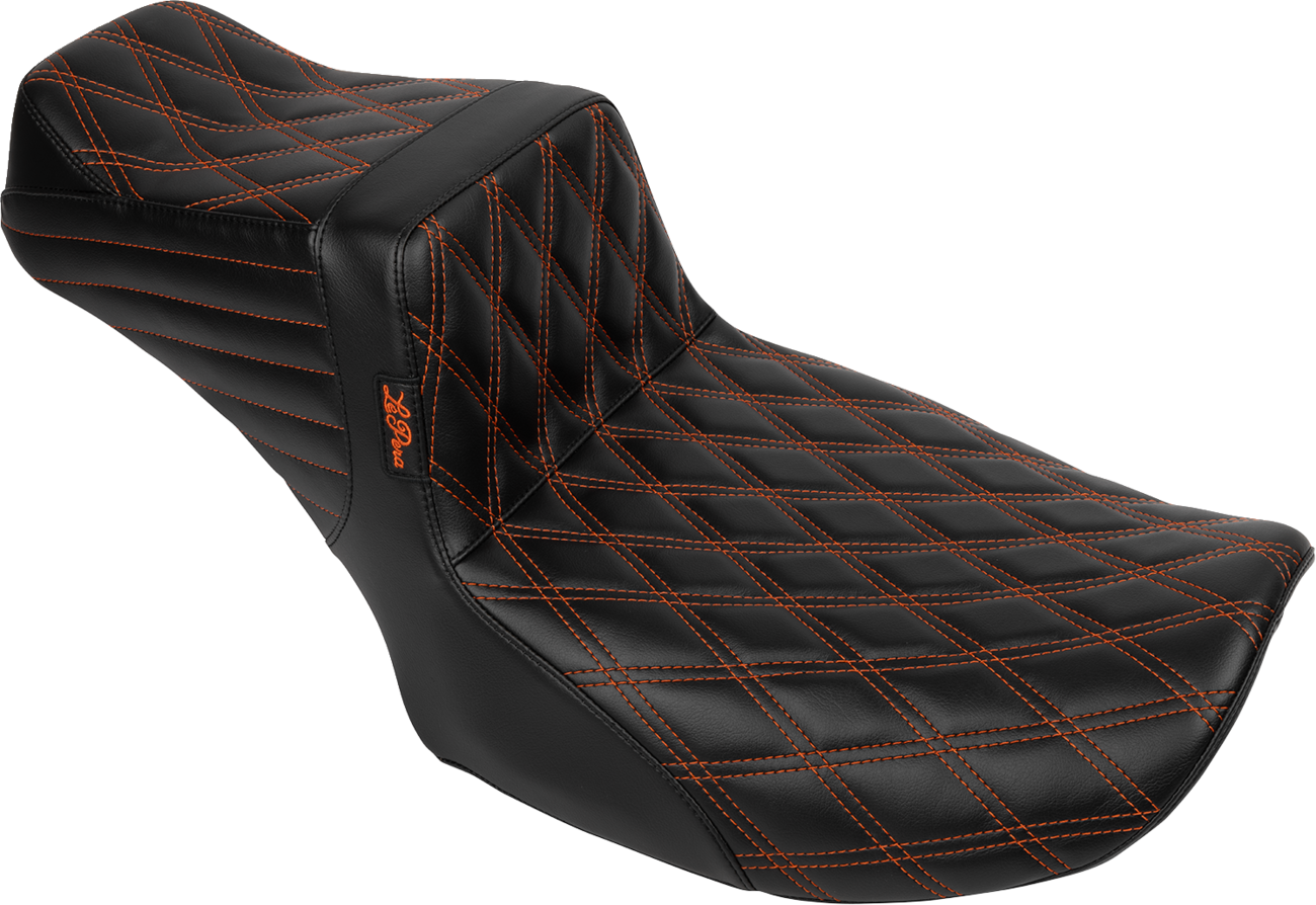 Le Pera Tailwhip Daddy Long Leg Orange Diamond Seat for 2023-2025 Harley Touring