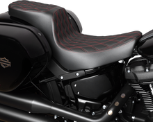 Drag Specialties Predator Red Diamond Seat 2018-2026 Harley Softail Low Rider