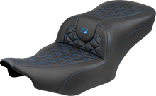 Saddlemen Roadsofa Blue Tri Gripper Seat for 2023-2026 Harley Road Street Glide