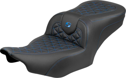 Saddlemen Roadsofa Blue Tri Gripper Seat for 2023-2025 Harley Road Street Glide