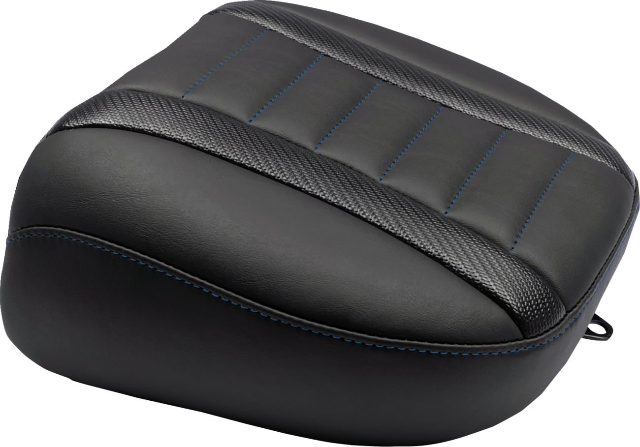 Mustang Deluxe Touring Passenger Blue Seat for 2023-26 Harley Road Street Glide
