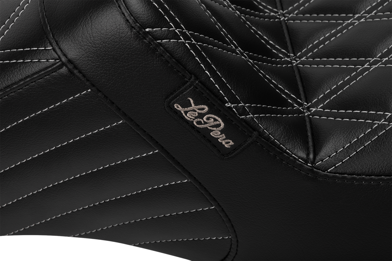 Le Pera Tailwhip Gray Diamond Stitch Seat fits 2023-2025 Harley Touring FLTR