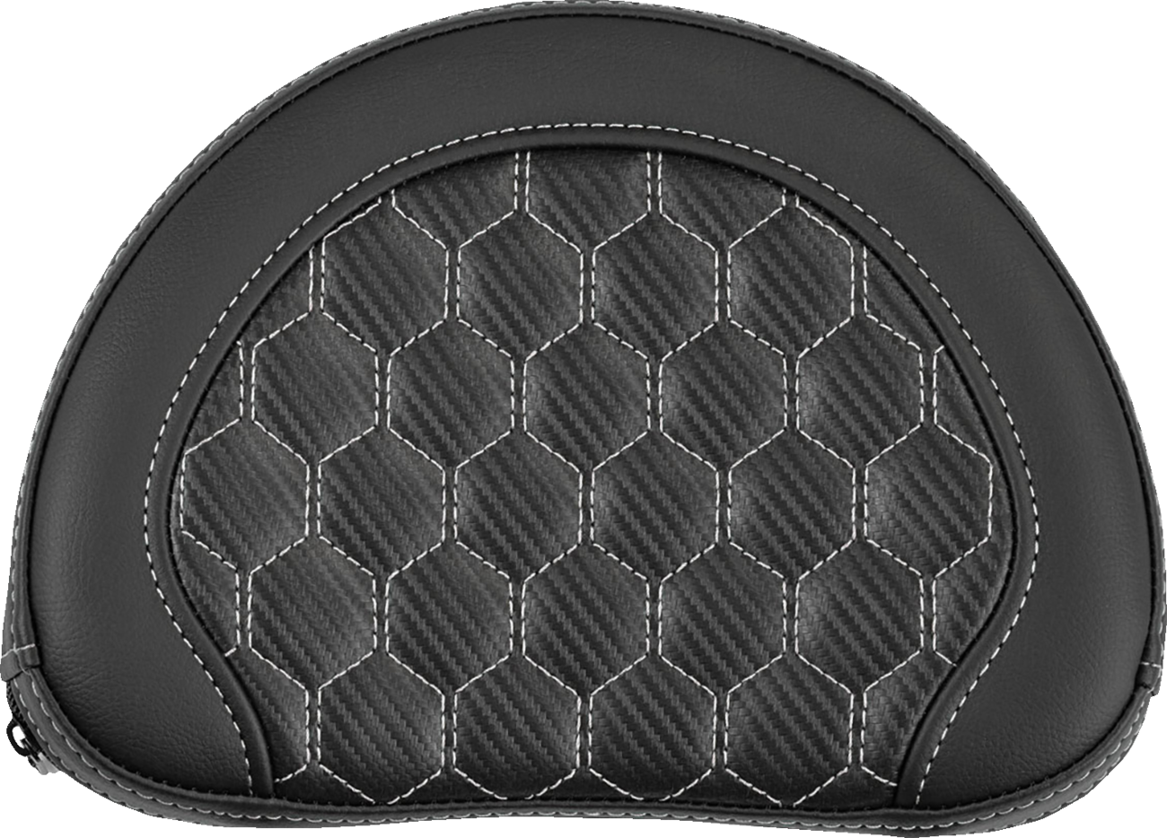 Saddlemen Contour Silver Carbon Honeycomb Sissy Bar Backrest Pad for Harley