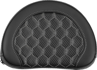Saddlemen Contour Silver Carbon Honeycomb Sissy Bar Backrest Pad for Harley