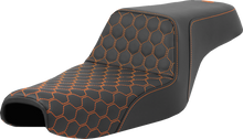 Saddlemen Step Up Orange Honeycomb Gel Seat fits 2004-22 Harley Sportster 3.3G