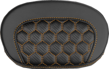Saddlemen Mini Contour Orange Carbon Honeycomb Sissy Bar Backrest Pad for Harley