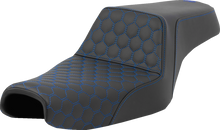 Saddlemen Step Up Blue Honeycomb Gelcore Seat for 2004-22 Harley Sportster 3.3G