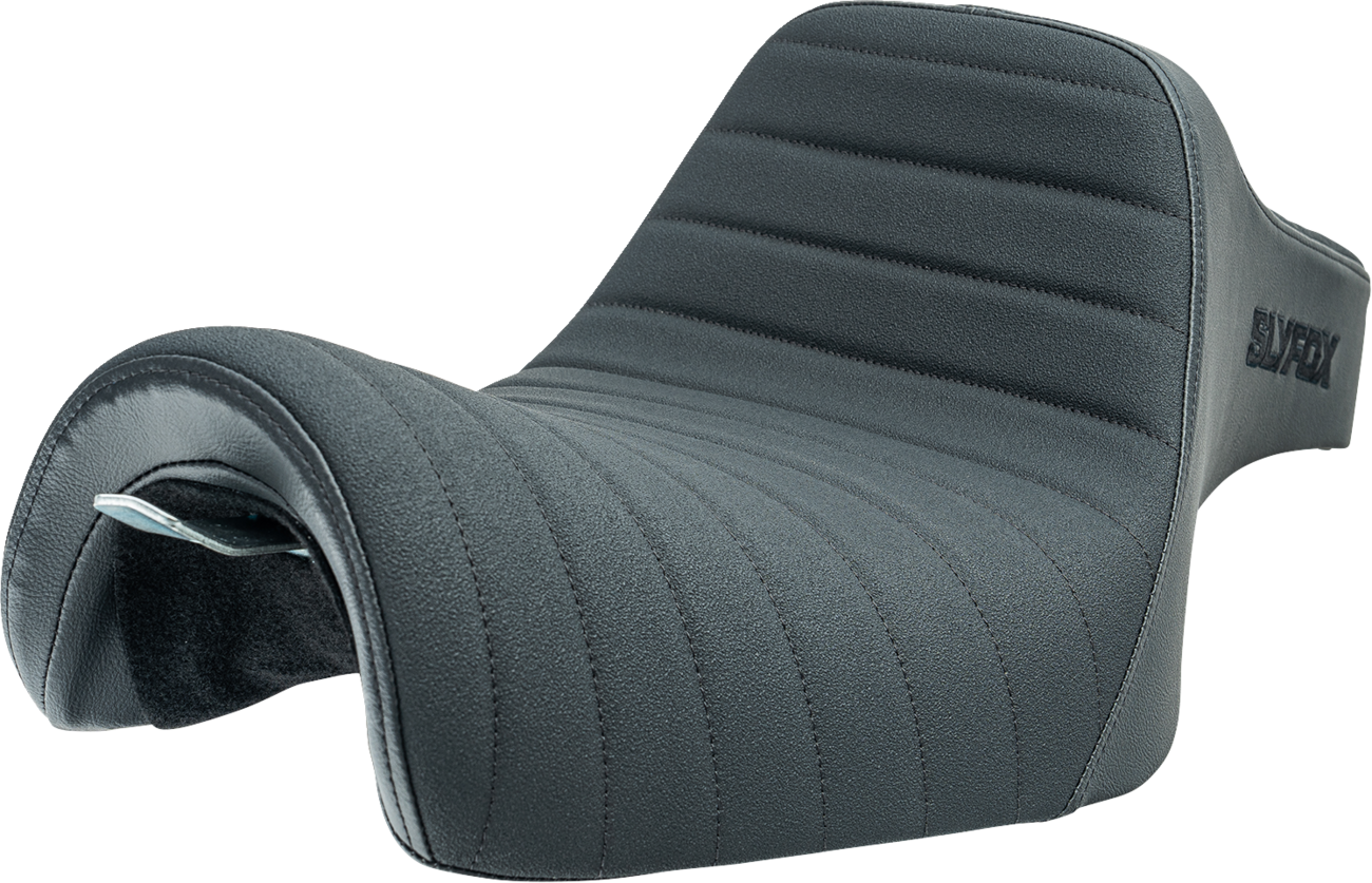 Slyfox Highnoon Black Classic Stitch 2 Up Seat for 2004-2022 Harley Sportster