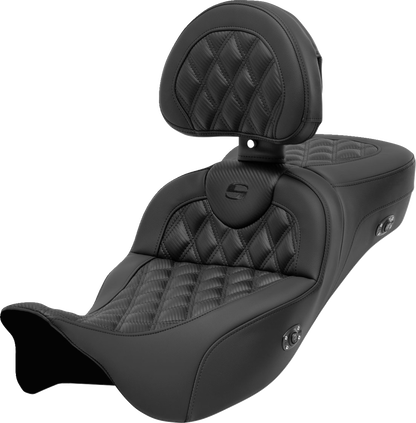 Saddlemen Roadsofa Lattice Heated Extended Seat & Backrest 08-24 Harley Touring