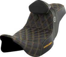 Saddlemen SDC Pro Series Gold Lattice Seat & Backrest for 2008-25 Harley Touring