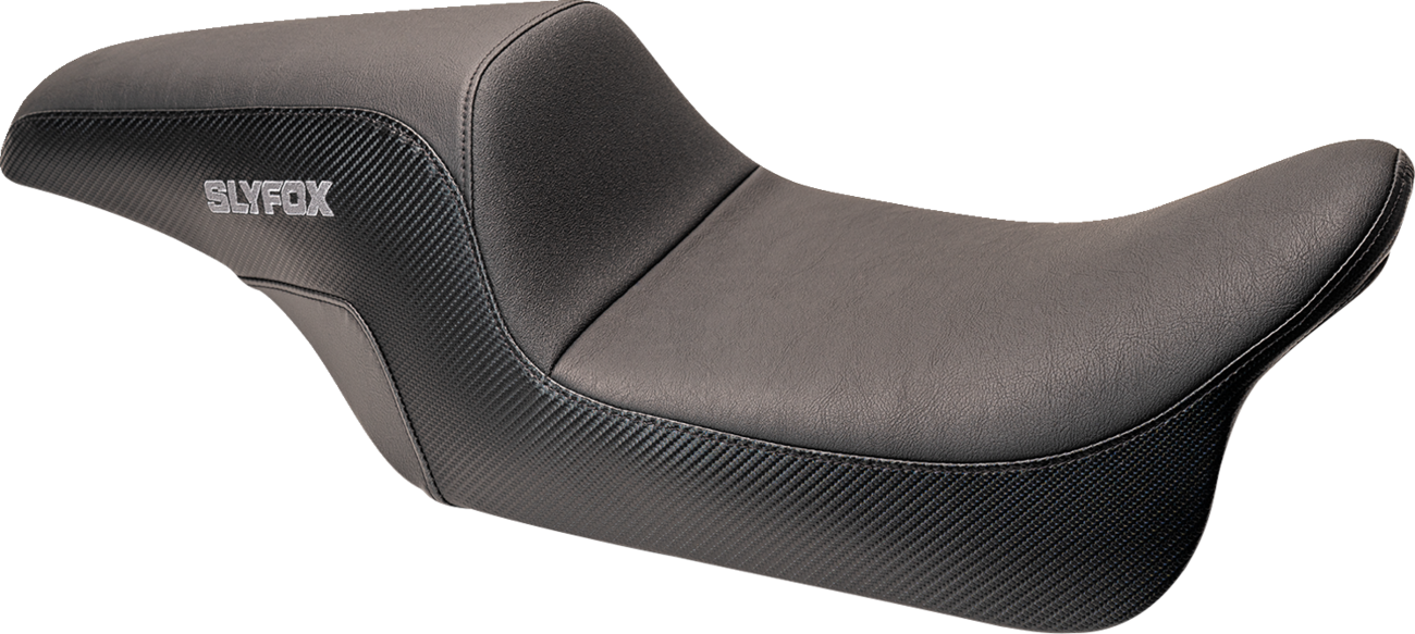 Slyfox Smooth Carbon Fiber Seat fits 2008-2024 Harley Electra Road Street Glide