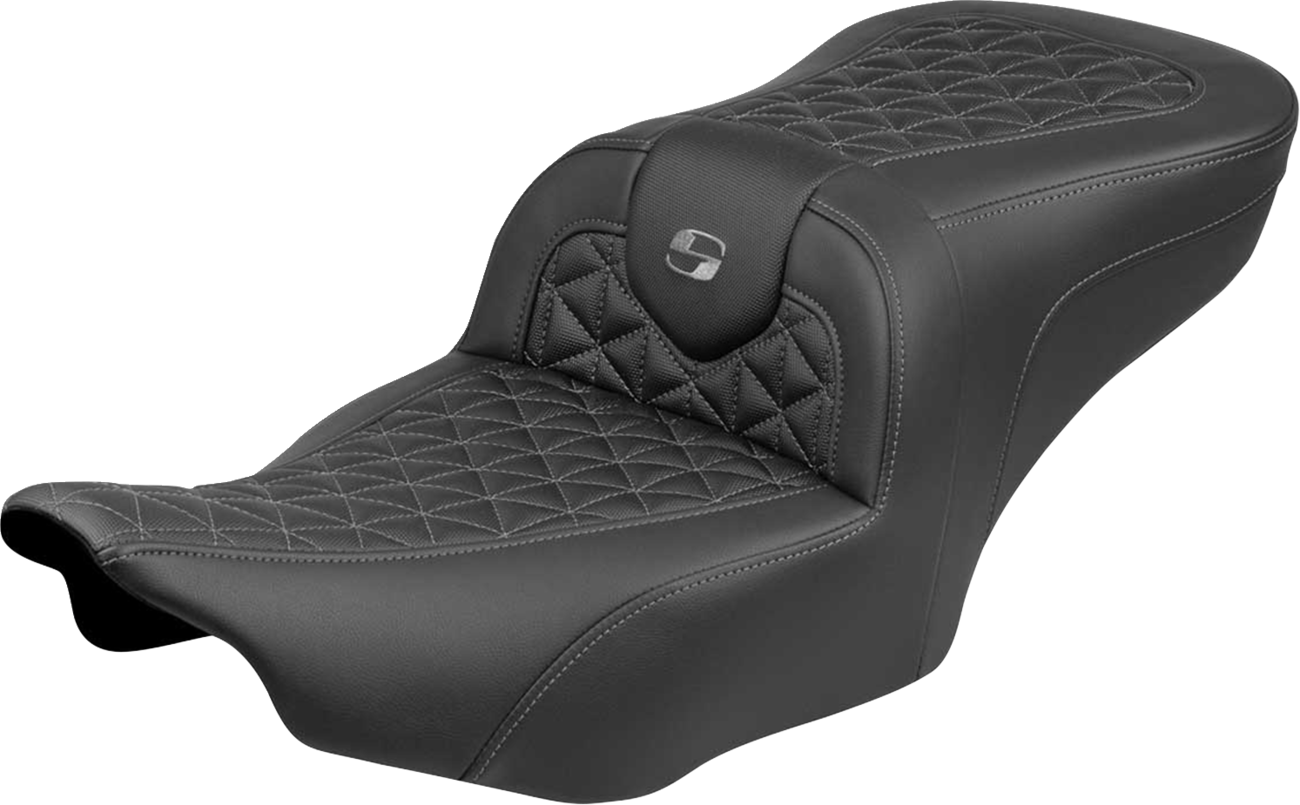 Saddlemen Roadsofa Gray Tri Gripper Seat for 2023-2025 Harley Road Street Glide