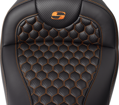 Saddlemen Roadsofa Orange Honeycomb Gel Seat & Backrest 2008-2025 Harley Touring
