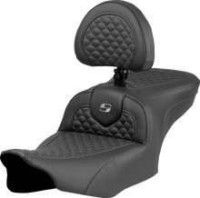 Saddlemen Roadsofa Gray Stitch with Backrest Seat fits 2023-2026 Harley Touring