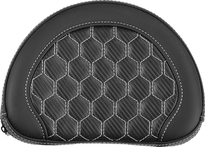 Saddlemen Contour White Carbon Honeycomb Sissy Bar Backrest Pad for Harley