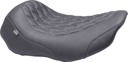 Mustang Wide Tripper Gray Diamond Solo Seat fits 2023-2026 Harley Touring FLTR