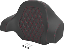 Saddlemen Red Carbon Lattice Deluxe Sissy Bar Tour Pack Backrest Pad for Harley