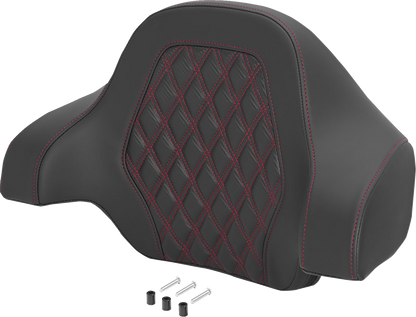 Saddlemen Red Carbon Lattice Deluxe Sissy Bar Tour Pack Backrest Pad for Harley