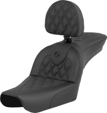 Saddlemen Roadsofa Lattice Stitch Gel Seat W Backrest for 2004-2005 Harley Dyna