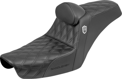 Saddlemen SDC Carbon Lattice Grip Seat & Backrest fits 1996-2003 Harley Dyna FXD