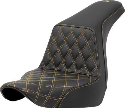 Saddlemen Step Up Gold Lattice Gel Seat for 2018-26 Harley Low Rider Sport Glide