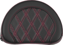 Saddlemen Contour Red Carbon Lattice Stitch Sissy Bar Backrest Pad for Harley
