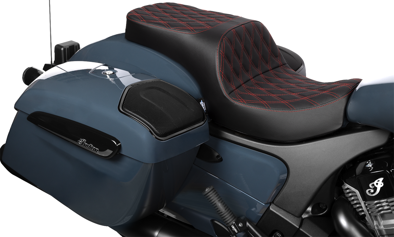 Drag Specialties Freedom Red Diamond Seat fits 20-25 Indian Challenger Chieftain