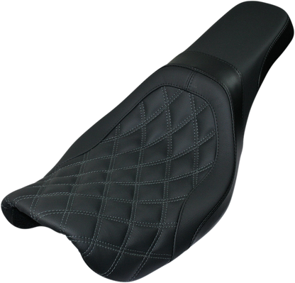 Danny Gray Weekday IST Gray Diamond Stitch Seat fits 2006-2017 Harley Dyna FXD