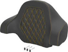 Saddlemen Gold Carbon Lattice Deluxe Sissy Bar Tour Pack Backrest Pad for Harley