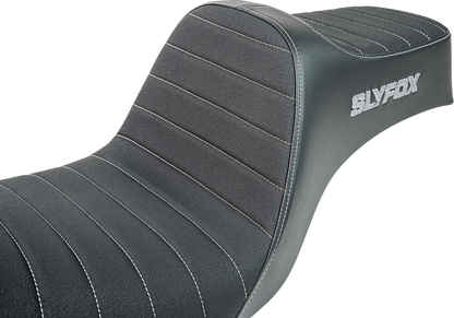 Slyfox Highnoon Classic Stitch Seat for 2012-16 Harley Low Rider Street Bob Dyna