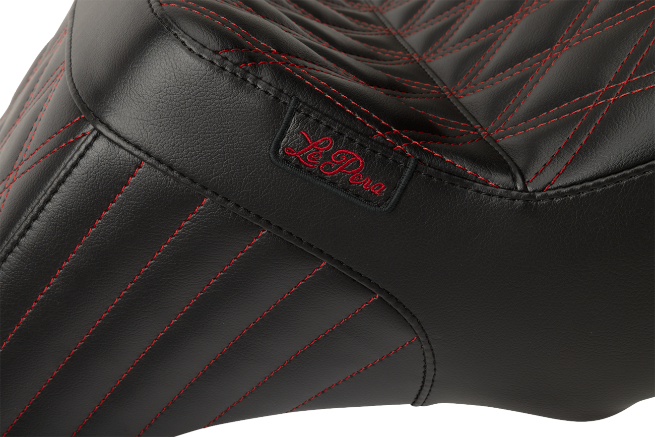 Le Pera Tailwhip Red Diamond Seat fits 2023-2025 Harley Road Street Glide CVO