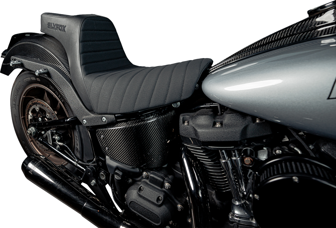 Slyfox Highnoon Classic Stitch Seat fits 2018-2025 Harley Softail Low Rider FLSB