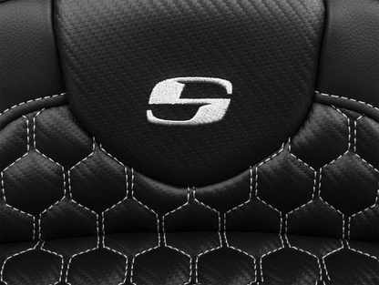 Saddlemen Roadsofa Silver Honeycomb Extended Seat Backrest 23-25 Harley Touring