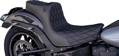 Slyfox Chariot Diamond Stitch Seat fits 2018-2026 Harley Softail Low Rider FXLR