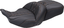 Mustang Super Tour Orange Diamond Heated Seat for 23-26 Harley Street Road Glide