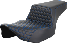 Saddlemen Step Up Blue Honeycomb Extended Gel Seat fits 2023-2026 Harley Touring