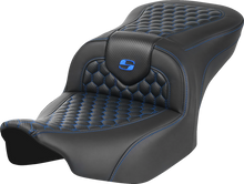 Saddlemen Roadsofa Blue Honeycomb Stitch Gel Seat for 2023-2026 Harley Touring