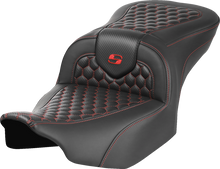 Saddlemen Roadsofa Red Honeycomb Stitch Gel Seat for 2023-2026 Harley Touring