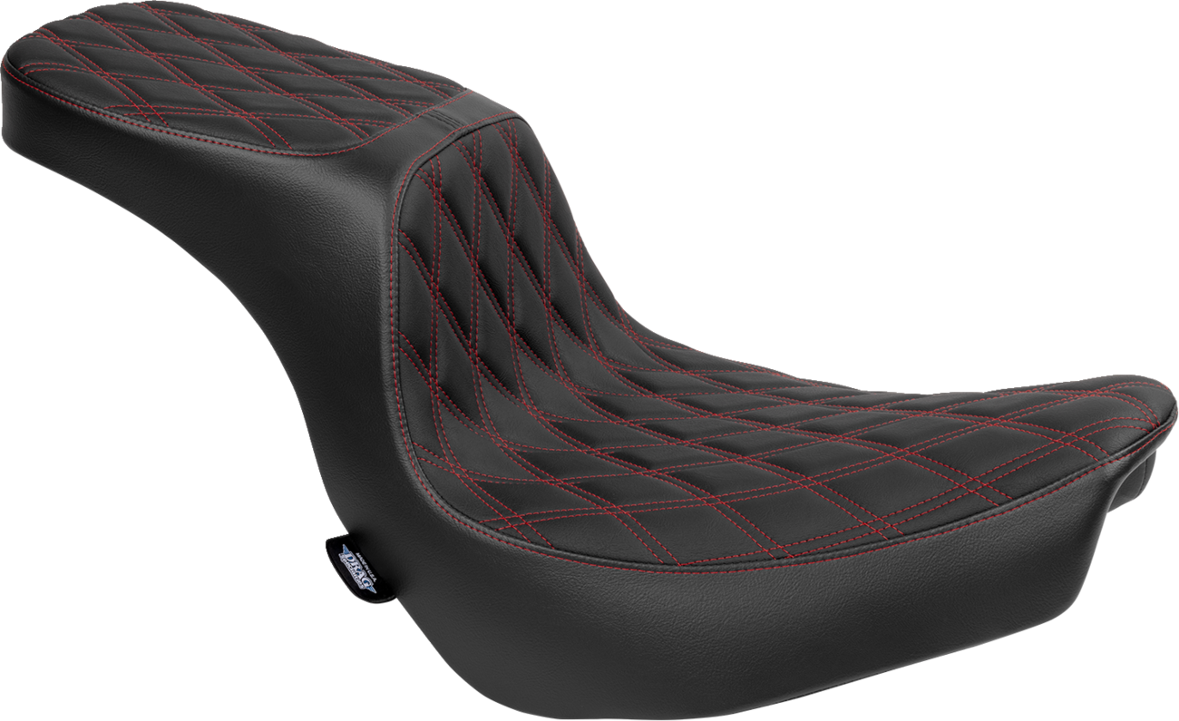 Drag Specialties Predator Red Diamond Seat 2018-2025 Harley Softail FXLRST FLSB
