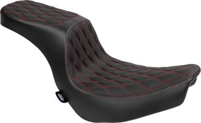 Drag Specialties Predator Red Diamond Seat 2018-2025 Harley Softail FXLRST FLSB