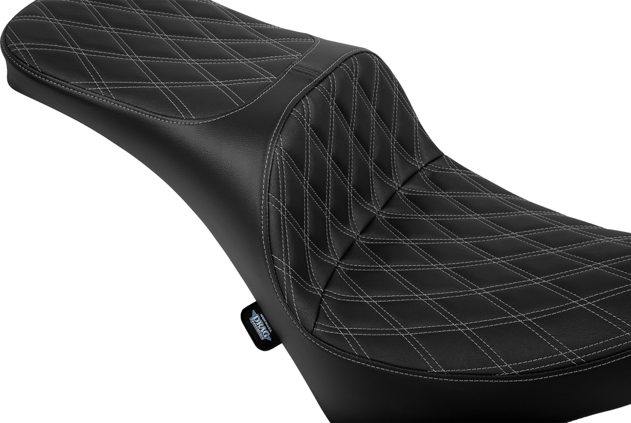 Drag Specialties Freedom Silver Diamond Seat fits 2018-2025 Harley Softail M8