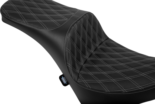 Drag Specialties Freedom Silver Diamond Seat fits 2018-2025 Harley Softail M8