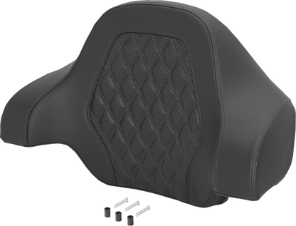 Saddlemen Gray Carbon Lattice Deluxe Sissy Bar Tour Pack Backrest Pad for Harley
