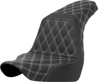 Saddlemen Step Up White Full Lattice Seat 2018-2026 Harley Low Rider Sport Glide