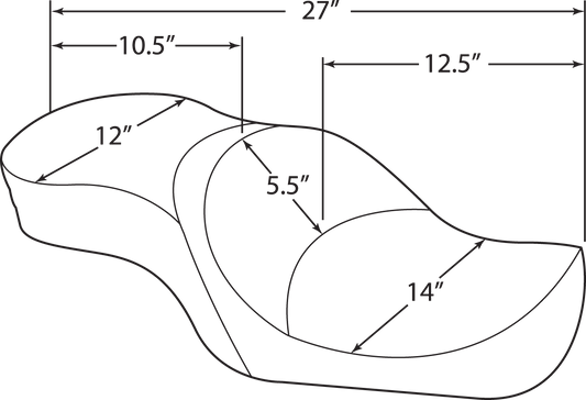 Drag Specialties Wide Low Profile Touring Seat fits 2004-2022 Harley Sportster