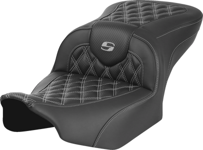 Saddlemen Roadsofa Carbon Fiber Gray Lattice Gel Seat 2023-2025 Harley Touring