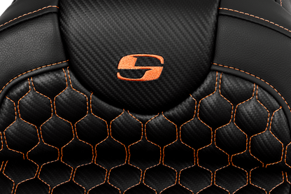 Saddlemen Roadsofa Orange Honeycomb Gelcore Seat fits 2008-2025 Harley Touring