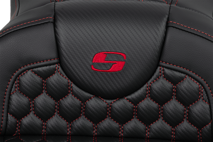 Saddlemen Roadsofa Red Honeycomb Extended Gel Seat for 2008-2025 Harley Touring