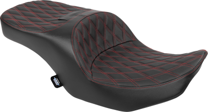 Drag Specialties Freedom Forward Red Diamond Seat fits 2023-2025 Harley Touring