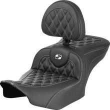 Saddlemen Roadsofa White Carbon Lattice Gel Seat & Backrest 23-26 Harley Touring